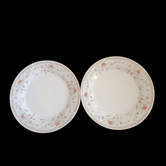Vintage Fine Porcelain by Northridge China Bright White Floral Design Set of 2 - Picture 3 of 12